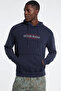 American Tradition Men's Blue Regular Fit Hooded Sweatshirt