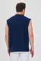 Half Neck Zero Sleeve T-Shirt Plain Basic - 2