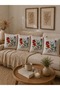 Punch Embroidered Cushion Cover 45X45 cm |   Swallow |   Home |   Anchor |   Flower |   Patterned - 2