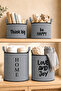 Set of 4 Eva Supported Modern Multi-Purpose Organizer Baskets - Jute Look Children's Room and Home Organizer Gray
