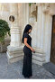 Black Square Neck Scuba Maxi Dress - 2