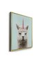 Alpaca Unicorn Kids Wall Art | Portrait Framed Canvas Print | Luxury Modern Decor for Kids Room - 3