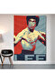 Bruce Lee Pop Art Wall Covering Wall Tapestry First Quality Satin Fabric Poster