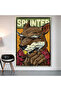 Splinter Teenage Mutant Ninja Turtles Wall Covering Wall Tapestry First Quality Satin Fabric Poster