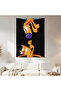 Catdog Minimal Wall Covering Wall Tapestry First Quality Satin Fabric Poster - 2