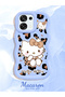 Oppo F31 5g Compatible Case Camera Protector Blue Silicone Couple Phone Case Kitty Pattern - 2