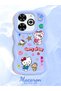 Infinix Smart 8 Plus Compatible Case Camera Protector Blue Silicone Couple Phone Case Kitty Pattern - 2