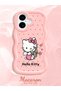 iPhone 16 Plus Compatible Case with Camera Protector Pink Silicone Couple Phone Case Kitty Pattern - 2