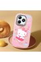 Realme Note 60 Compatible Case Camera Protector Pink Silicone Couple Phone Case with Kitty Pattern - 2