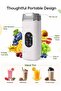 Mini Portable Blender | 420ml 12 Blade Juicer Cup | USB Rechargeable Smoothie Maker 1500mAh With Digital Display | White - 4