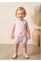 Embroidered Pink Floral Sleeveless Summer Baby Girl Romper