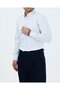 Slim Fit Men's Striped Lycra Tie Collar Shirt Ice Blue T20059-14