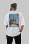 Moscow Russia 2 White Oversize Country City Back Printed Unisex T-Shirt 100% Cotton Premium - 4