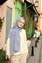 Jacquard Ethnic Pattern Vellure Shawl - Baby Blue - 3