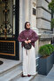 Women's Elastic Ankle Cuff Front Lace Detail Shirt Burgundy - 3