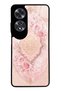 Oppo A60 Glossy Phone Case with Blush Ottoman Rose Design