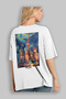 Moscow Russia 3 White Oversize Country City Back Printed Unisex T-Shirt 100% Cotton Premium - 3