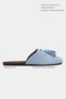 Nella Bebe Blue Genuine Suede Leather Tassel Detail Flat Sole Women's Slippers - 2