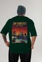 San Francisco California Green Oversize Country City Back Printed Unisex T-Shirt 100% Cotton Premium - 2