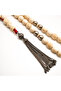 Antique Ivory & Silver Rosary 31 Beads 11.5x12mm Cream White Prayer Beads 71g Silver Chain Tassel - 2