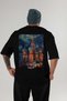 Moscow Russia 3 Black Oversize Country City Back Printed Unisex T-Shirt 100% Cotton Premium - 2