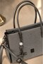 Anthracite Women's Glittery Evening Dress Hand and Shoulder Bag with Detachable Strap for Daily Events, Stylish Design with Metal Accessories - 6