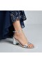 (Serrace) Thick Short Heeled Single Band Women's Sandals Silver - 5