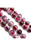 Muzakhraf Crystal Rosary 33 Beads 10mm Magenta Gold Marbled 60g Bronze Chain Tassel - 5