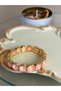 Pink Natural Stone Looking Like Gold Women's Steel Flexible Bracelet - 2