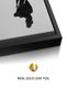 Banksy Style Gold Heart Kids Wall Art | Portrait Framed Canvas Print with Gold Foil Embossed | Luxury Modern Decor for Kids Room - 4
