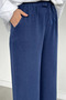 Women's Tensel Palazzo Pants with Elastic Waist - 2