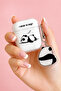حافظة حماية شفافة بنمط الباندا متوافقة مع Airpods الجيل الثالث مع سلسلة مفاتيح - 6