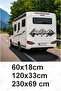 Sea Mountain Forest Nature Scenic Compass Caravan Sticker Set