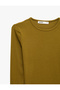 Modal Fabric Slim Fit Crew Neck Long Sleeve T-Shirt - 3