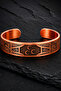 Men's Copper Bracelet Handmade with Three Crescent Motifs Adjustable Men's Copper Bracelet - 2
