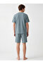طقم بيجامة رجالي من Peak New Season Standard Fit مطبوع عليه Florida - 4
