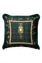 New Year's Christmas Nutcracker Plaid Fringed Pillowcase - Soldier Figure Cream Gray Tasseled Throw Pillow Cover - 2