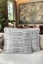 Abstract Striped Luxury Texture Fringed Pillowcase - Elegant Watercolor Nordic Gray Tassel Throw Pillow Cover - 5