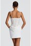 Corset-Like Mini Dress with Lace Details - 6
