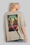 Miami Beach Beige Oversize Country City Back Printed Unisex T-Shirt 100% Cotton Premium - 3