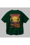 Moroccoo Morocco Green Oversize Country City Back Printed Unisex T-Shirt 100% Cotton Premium - 3