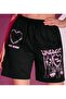 Unisex Oversize Relaxed Fit High Waist Special Design Printed Summer Shorts