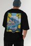 Amalfi Italy 6 Black Oversize Country City Back Printed Unisex T-Shirt 100% Cotton Premium - 7