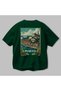 Porto Portugal Green Oversize Country City Back Printed Unisex T-Shirt 100% Cotton Premium - 3