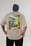 Amalfi Italy 5 Beige Oversize Country City Back Printed Unisex T-Shirt 100% Cotton Premium - 2