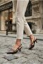 155-7350 Buckle Detailed 6 cm Heel Height Comfortable Women's Shoes - 6