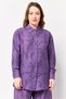 Women 2 Pieces Floral Print Shirt And Pants Coord Set, Purple - 3