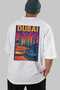 Dubai Uae White Oversize Country City Back Printed Unisex T-Shirt 100% Cotton Premium - 6