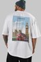 London England 2 White Oversize Country City Back Printed Unisex T-Shirt 100% Cotton Premium - 5