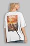 Rome Italy 3 White Oversize Country City Back Printed Unisex T-Shirt 100% Cotton Premium - 3
